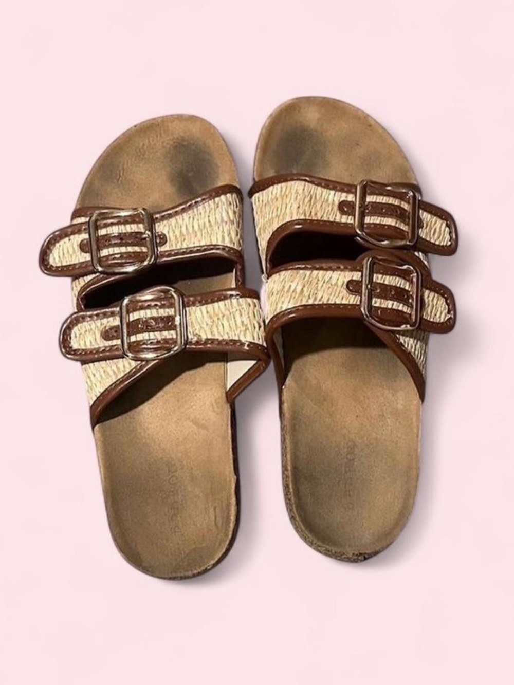 Brown and cream sandals